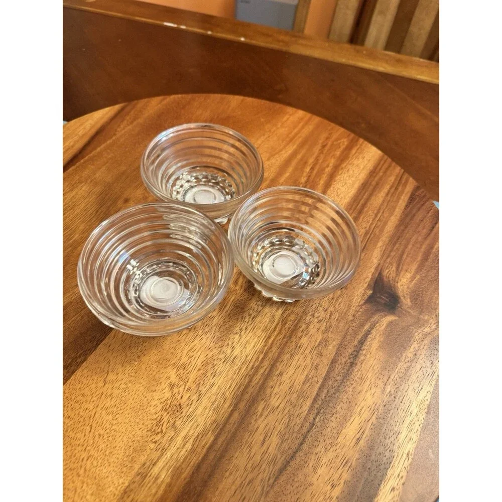 Champagne/Tall Sherbet Manhattan Clear by Anchor Hocking a set of 3